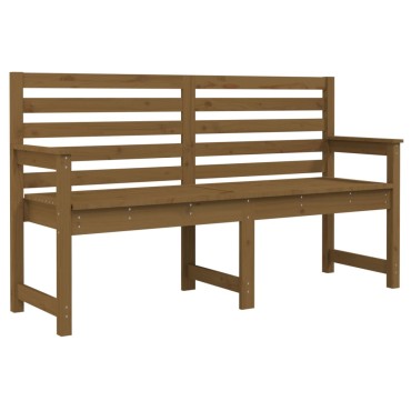 vidaXL Πάγκος Κήπου Μελί 159,5x48x91,5cm από Μασίφ Ξύλο Πεύκου