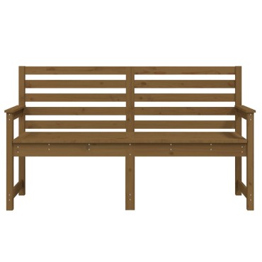 vidaXL Πάγκος Κήπου Μελί 159,5x48x91,5cm από Μασίφ Ξύλο Πεύκου