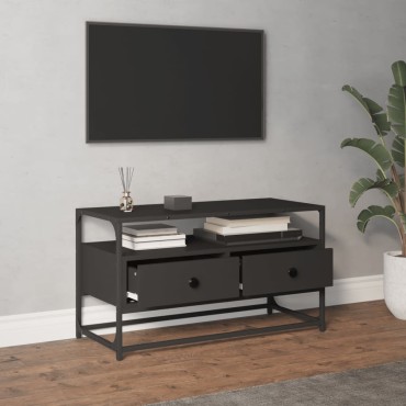 vidaXL Έπιπλο Τηλεόρασης Μαύρο 80x35x45cm από Επεξεργασμένο Ξύλο