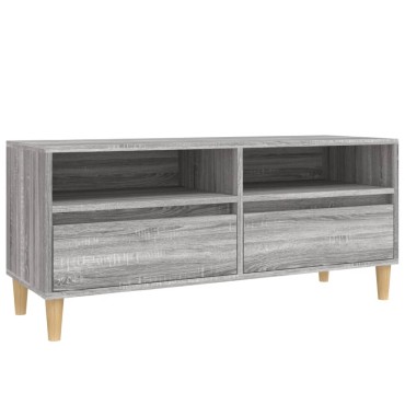vidaXL Έπιπλο Τηλεόρασης Γκρι Sonoma 100x34,5x44,5cm Επεξεργ. Ξύλο