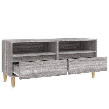 vidaXL Έπιπλο Τηλεόρασης Γκρι Sonoma 100x34,5x44,5cm Επεξεργ. Ξύλο