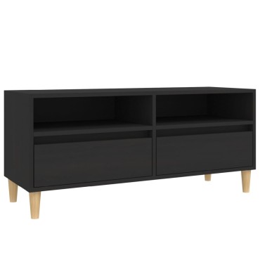 vidaXL Έπιπλο Τηλεόρασης Μαύρο 100x34,5x44,5cm Επεξεργ. Ξύλο