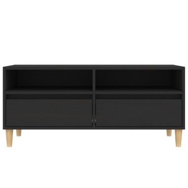 vidaXL Έπιπλο Τηλεόρασης Μαύρο 100x34,5x44,5cm Επεξεργ. Ξύλο