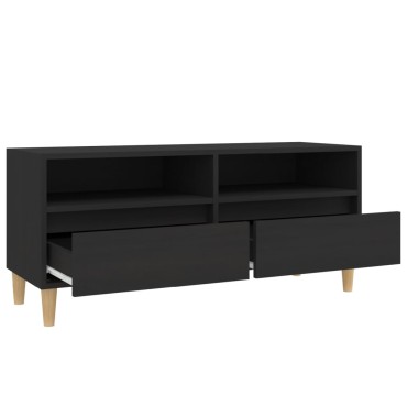 vidaXL Έπιπλο Τηλεόρασης Μαύρο 100x34,5x44,5cm Επεξεργ. Ξύλο