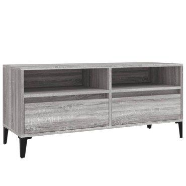 vidaXL Έπιπλο Τηλεόρασης Γκρι Sonoma 100x34,5x44,5cm Επεξεργ. Ξύλο