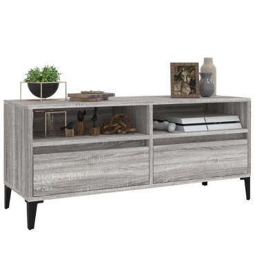 vidaXL Έπιπλο Τηλεόρασης Γκρι Sonoma 100x34,5x44,5cm Επεξεργ. Ξύλο