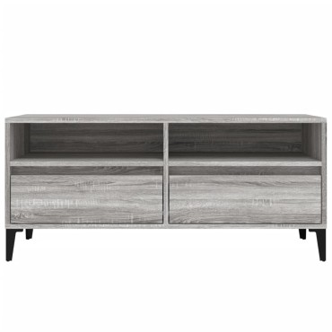 vidaXL Έπιπλο Τηλεόρασης Γκρι Sonoma 100x34,5x44,5cm Επεξεργ. Ξύλο