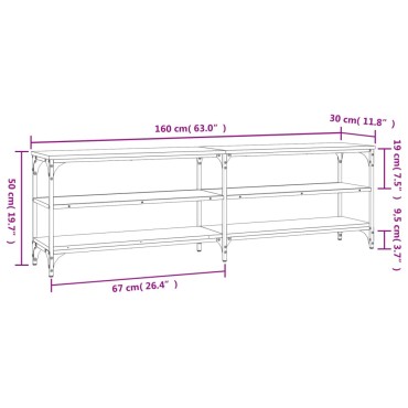 vidaXL Έπιπλο Τηλεόρασης Sonoma Δρυς 160x30x50cm Επεξ. Ξύλο