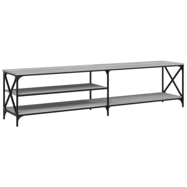 vidaXL Έπιπλο Τηλεόρασης Γκρι Sonoma 200x40x50cm Επεξ. Ξύλο