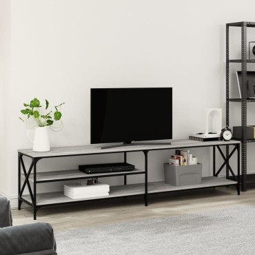 vidaXL Έπιπλο Τηλεόρασης Γκρι Sonoma 200x40x50cm Επεξ. Ξύλο