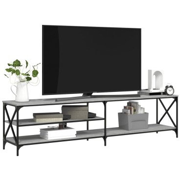 vidaXL Έπιπλο Τηλεόρασης Γκρι Sonoma 200x40x50cm Επεξ. Ξύλο