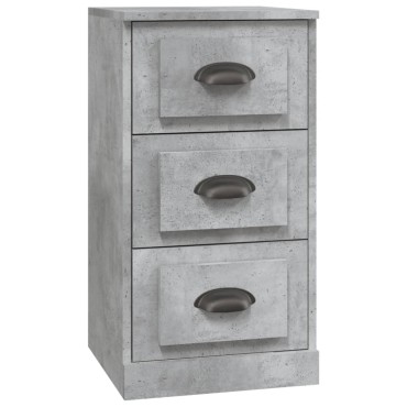 vidaXL Μπουφές Γκρι Σκυροδέματος 36x35,5x67,5cm Επεξεργασμένο Ξύλο 1 τεμ.
