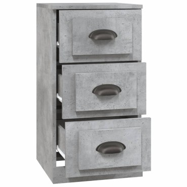 vidaXL Μπουφές Γκρι Σκυροδέματος 36x35,5x67,5cm Επεξεργασμένο Ξύλο 1 τεμ.