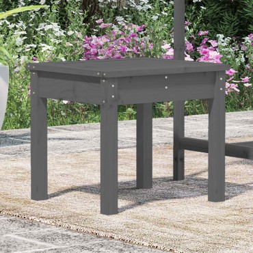 vidaXL Παγκάκι Κήπου Γκρι 50x44x45cm από Μασίφ Ξύλο Πεύκου 1 τεμ.