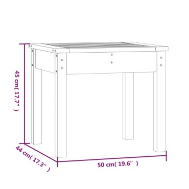 vidaXL Παγκάκι Κήπου Γκρι 50x44x45cm από Μασίφ Ξύλο Πεύκου 1 τεμ.