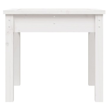 vidaXL Παγκάκι Κήπου Λευκό 50x44x45cm από Μασίφ Ξύλο Πεύκου 1 τεμ.