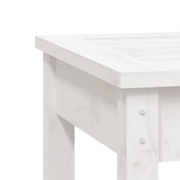 vidaXL Παγκάκι Κήπου Λευκό 50x44x45cm από Μασίφ Ξύλο Πεύκου 1 τεμ.