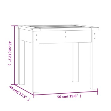vidaXL Παγκάκι Κήπου Λευκό 50x44x45cm από Μασίφ Ξύλο Πεύκου 1 τεμ.
