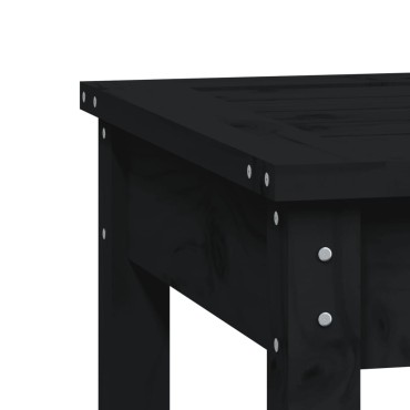 vidaXL Παγκάκι Κήπου Μαύρο 109x44x45cm από Μασίφ Ξύλο Πεύκου 1 τεμ.
