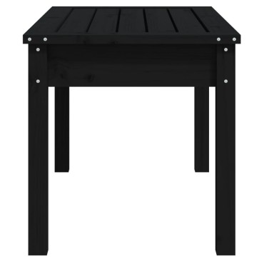 vidaXL Παγκάκι Κήπου Μαύρο 80x44x45cm από Μασίφ Ξύλο Πεύκου 1 τεμ.