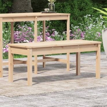vidaXL Παγκάκι Κήπου 109x44x45cm από Μασίφ Ξύλο Πεύκου 1 τεμ.