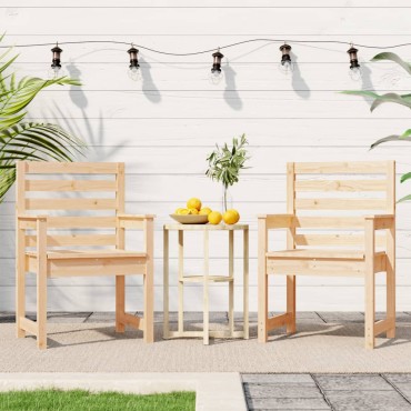 vidaXL Καρέκλες Κήπου 2 τεμ. 60x48x91cm Μασίφ Ξύλο Πεύκου