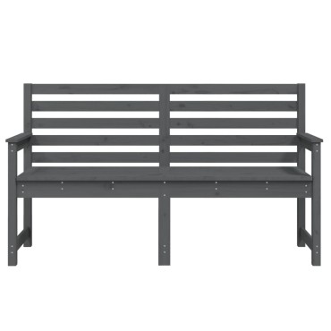 vidaXL Παγκάκι Κήπου Γκρι 159,5x48x91,5cm από Μασίφ Ξύλο Πεύκου 1 τεμ.