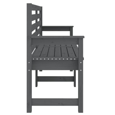 vidaXL Παγκάκι Κήπου Γκρι 159,5x48x91,5cm από Μασίφ Ξύλο Πεύκου 1 τεμ.