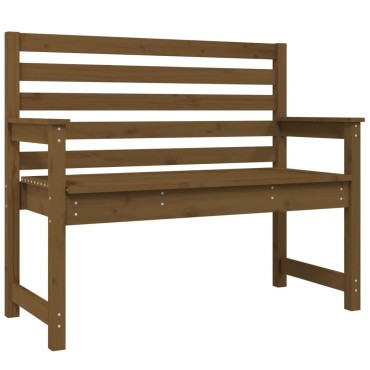 vidaXL Πάγκος Κήπου Μελί 109x48x91,5cm από Μασίφ Ξύλο Πεύκου