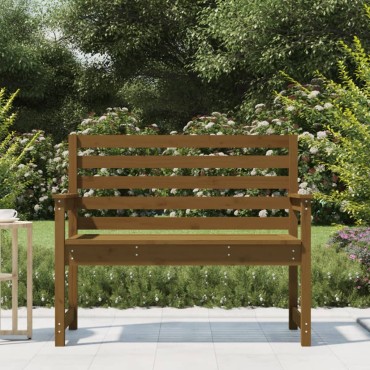 vidaXL Πάγκος Κήπου Μελί 109x48x91,5cm από Μασίφ Ξύλο Πεύκου