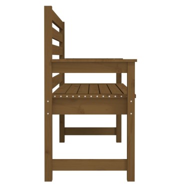 vidaXL Πάγκος Κήπου Μελί 109x48x91,5cm από Μασίφ Ξύλο Πεύκου