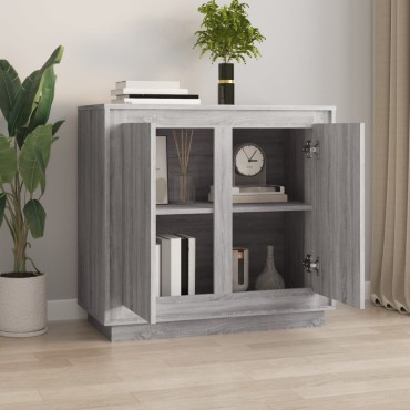 vidaXL Ντουλάπι Γκρι Sonoma 80x34x75cm από Επεξεργασμένο Ξύλο 1 τεμ.