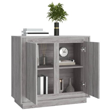 vidaXL Ντουλάπι Γκρι Sonoma 80x34x75cm από Επεξεργασμένο Ξύλο 1 τεμ.