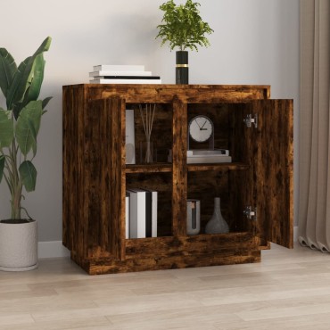 vidaXL Ντουλάπι Καπνιστή Δρυς 80x34x75cm από Επεξεργασμένο Ξύλο 1 τεμ.