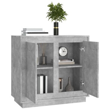 vidaXL Ντουλάπι Γκρι Σκυροδέματος 80x34x75cm Επεξεργασμένο Ξύλο 1 τεμ.