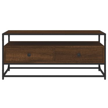 vidaXL Έπιπλο Τηλεόρασης Καφέ Δρυς 100x35x45cm Επεξεργασμένο Ξύλο