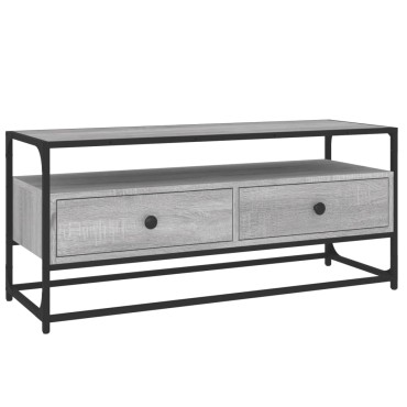 vidaXL Έπιπλο Τηλεόρασης Γκρι Sonoma 100x35x45cm από Επεξεργ. Ξύλο