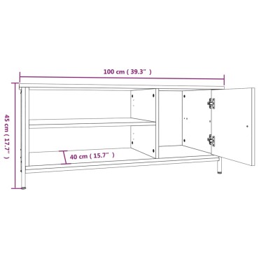 vidaXL Έπιπλο Τηλεόρασης Καπνιστή Δρυς 100x40x45cm Επεξ. Ξύλο