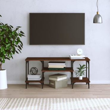vidaXL Έπιπλο Τηλεόρασης Καφέ Δρυς 102x35x45,5cm Επεξεργασμένο Ξύλο