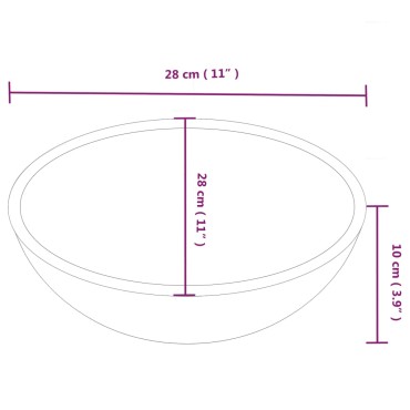 vidaXL Νιπτήρας Λευκός 28 x 28 x 10 εκ. Κεραμικός