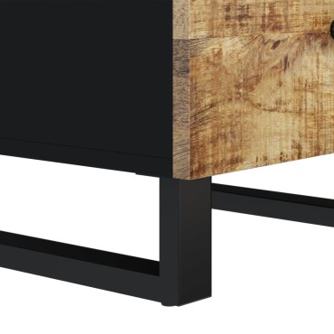vidaXL Συρταριέρα με 3 Συρτάρια 40x33,5x75cm από Μασίφ Ξύλο Μάνγκο 1 τεμ.