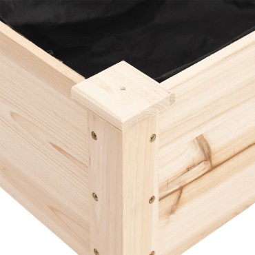 vidaXL Γλάστρα με Επένδυση 118 x 59 x 76 εκ. από Μασίφ Ξύλο Ελάτης