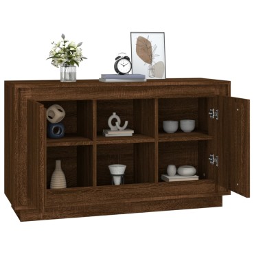 vidaXL Μπουφές Μαύρο 102x35x60cm από Επεξεργασμένο Ξύλο 1 τεμ.