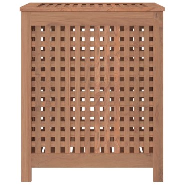 vidaXL Καλάθι Άπλυτων 50x35x60 εκ. από Μασίφ Ξύλο Teak