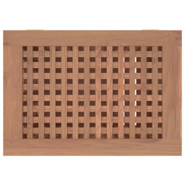 vidaXL Καλάθι Άπλυτων 50x35x60 εκ. από Μασίφ Ξύλο Teak