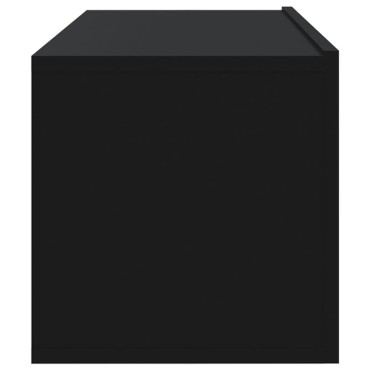 vidaXL Έπιπλα Τηλεόρασης Τοίχου 2 τεμ. Μαύρα 100x30x30cm Επεξ. Ξύλο