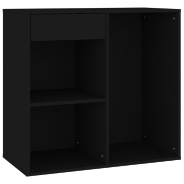vidaXL Ντουλάπι Καλλυντικών Μαύρο 80x40x75cm Επεξεργασμένο ξύλο 1 τεμ.