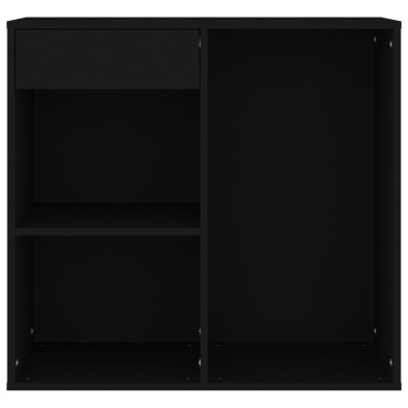 vidaXL Ντουλάπι Καλλυντικών Μαύρο 80x40x75cm Επεξεργασμένο ξύλο 1 τεμ.