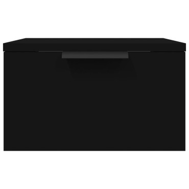 vidaXL Κομοδίνο Επιτοίχιο Μαύρο 34x30x20cm 1 τεμ.