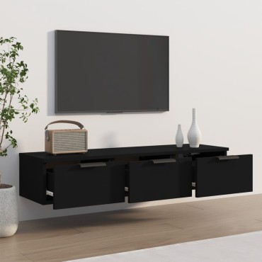 vidaXL Ντουλάπι Τοίχου Μαύρο 102x30x20cm από Επεξεργασμένο Ξύλο 1 τεμ.